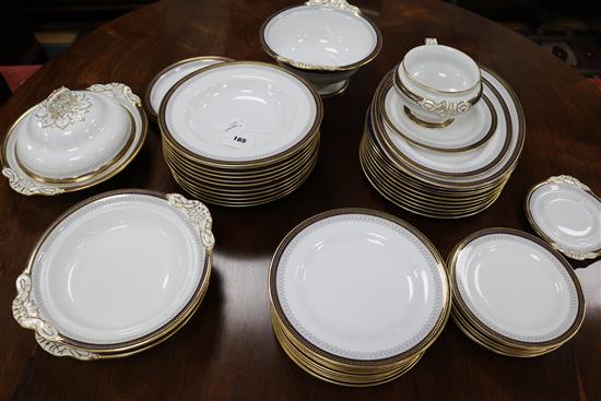 A Spode Copeland part dinner service retailed by Harrods, pattern no. 7029,